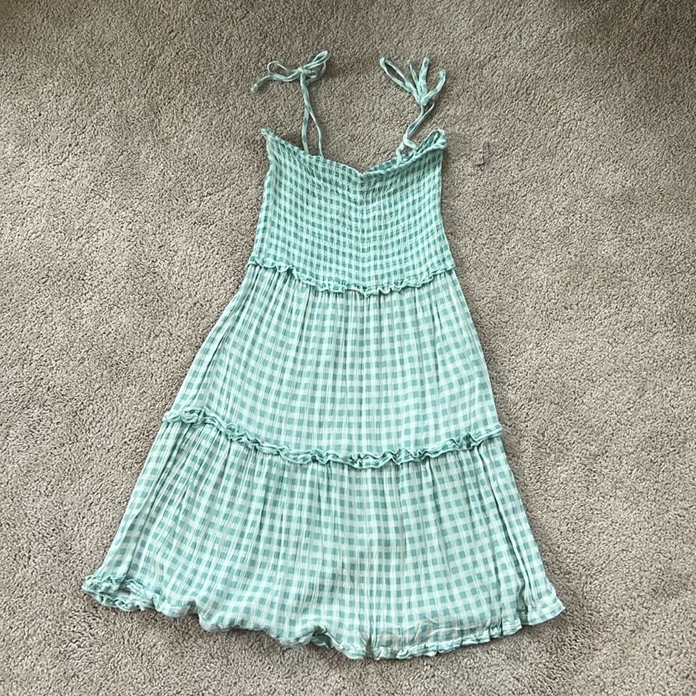 Smocked, gingham dress
